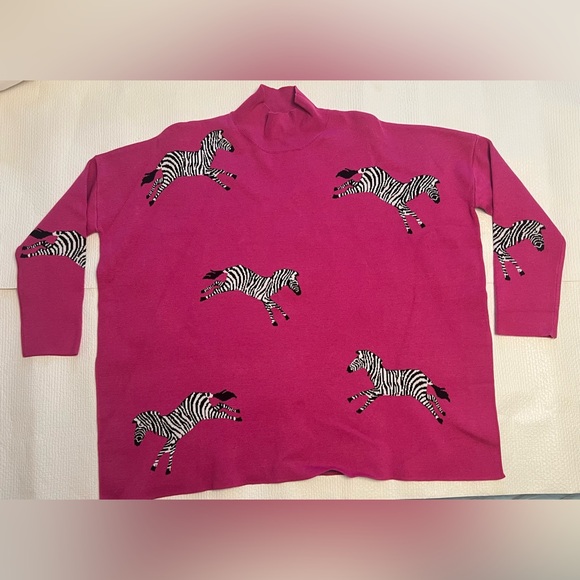 Shop The Mint Pink Zebra Print Sweater
Size Small - Picture 2 of 7